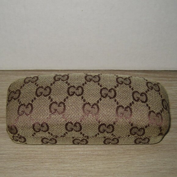 Authentic Vintage Gucci Monogram Clamshell Sunglasses Case w/Cleaning Cloth - Picture 2 of 6